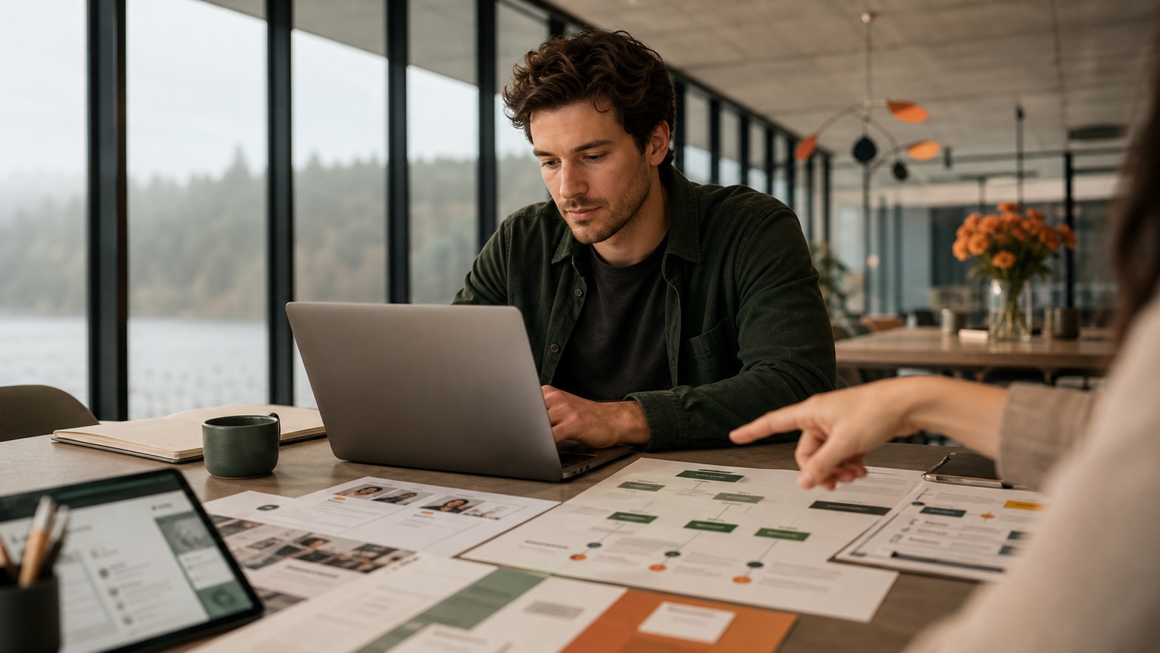Operator reviewing goals, tools, and company context for an agentic workflow